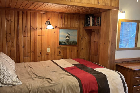 Stone Mountain Chalets Cabin 3 first floor bedroom queen